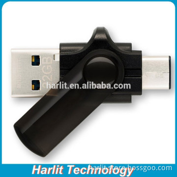 Rotating External USB 3.0 Type-C Flash Drive Disk 32 GB USB Type C To Type A Flash Drives